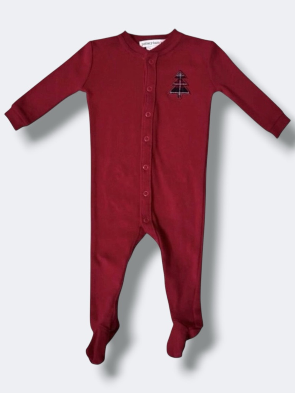 🦄 3/$36 Pottery Barn Sleeper 3-6M Red My First Christmas One Piece Footed